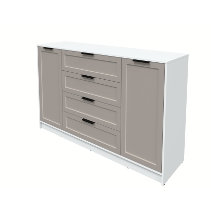 Тумба Тренд КТ-Т160 (Белый ЛДСП/ Луна ЛМДФ) Ш1600 В1020 Г451 Тумба Тренд КТ-Т160 (Белый ЛДСП/ Луна ЛМДФ) Ш1600 В1020 Г451